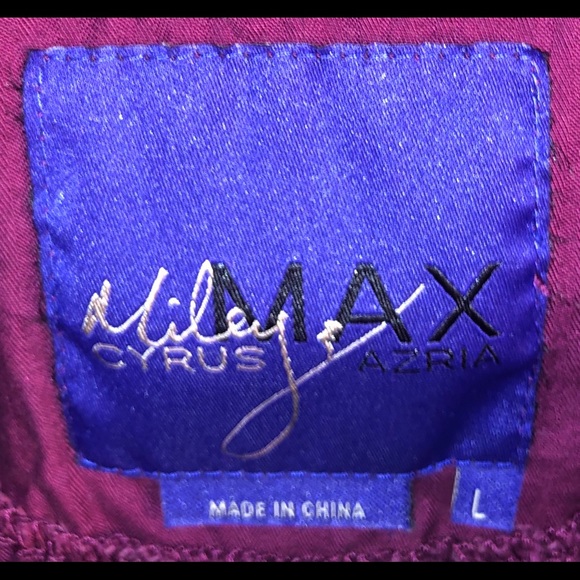 Miley Cyrus Max Azria FillZip Bomber. Women’s Lrg. - Picture 2 of 3